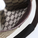 GUCCI GG Canvas Shoulder Bag Beige Silver 122793 Auth ep12602-22