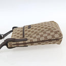 GUCCI GG Canvas Shoulder Bag Beige Silver 122793 Auth ep12602-3