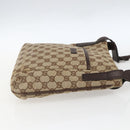 GUCCI GG Canvas Shoulder Bag Beige Silver 122793 Auth ep12602-4