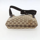 GUCCI GG Canvas Shoulder Bag Beige Silver 122793 Auth ep12602-5