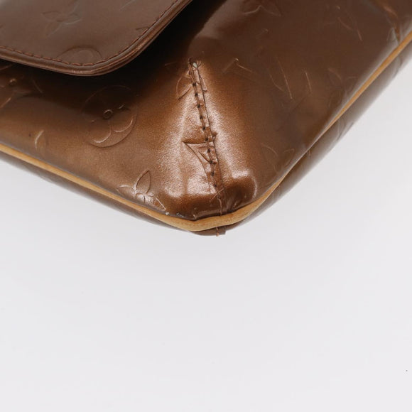 LOUIS VUITTON Monogram Vernis Thompson Street Bag Bronze M91124 LV Auth ep12604