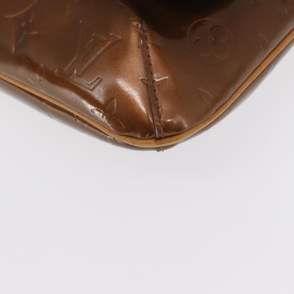 LOUIS VUITTON Monogram Vernis Thompson Street Bag Bronze M91124 LV Auth ep12604