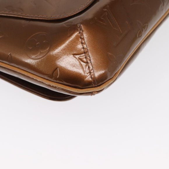 LOUIS VUITTON Monogram Vernis Thompson Street Bag Bronze M91124 LV Auth ep12604