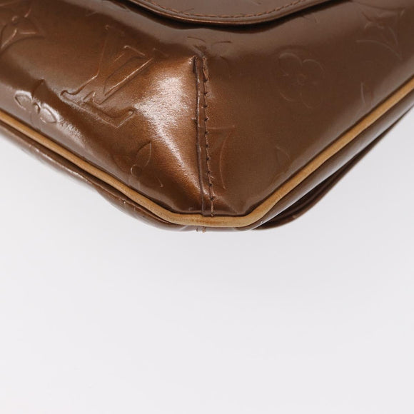 LOUIS VUITTON Monogram Vernis Thompson Street Bag Bronze M91124 LV Auth ep12604