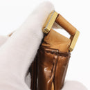 LOUIS VUITTON Monogram Vernis Thompson Street Bag Bronze M91124 LV Auth ep12604-8