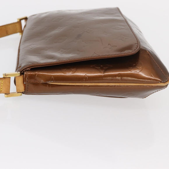LOUIS VUITTON Monogram Vernis Thompson Street Bag Bronze M91124 LV Auth ep12604