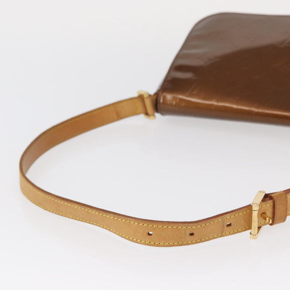 LOUIS VUITTON Monogram Vernis Thompson Street Bag Bronze M91124 LV Auth ep12604