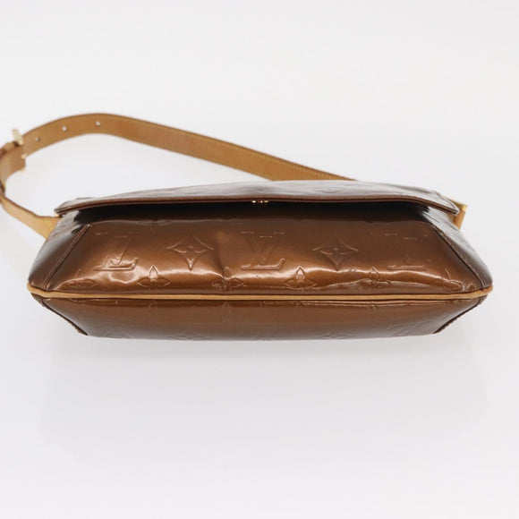 LOUIS VUITTON Monogram Vernis Thompson Street Bag Bronze M91124 LV Auth ep12604