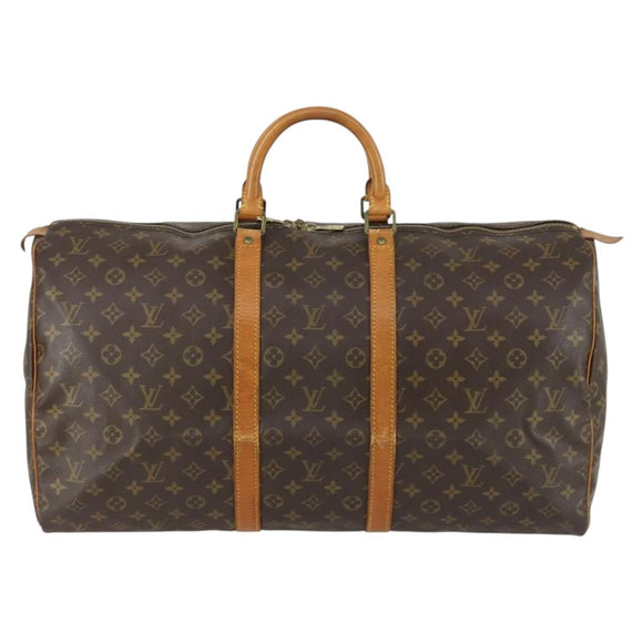 LOUIS VUITTON Monogram Keepall 55 Boston Bag M41424 LV Auth ep12605