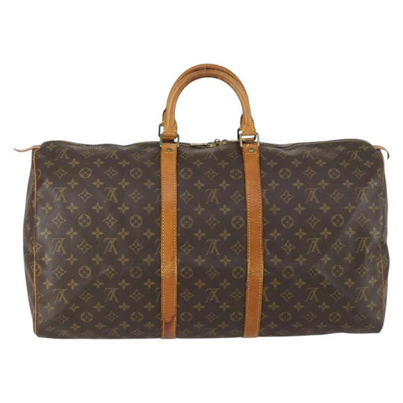 LOUIS VUITTON Monogram Keepall 55 Boston Bag M41424 LV Auth ep12605