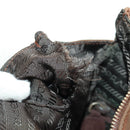 PRADA Chain Shoulder Bag Suede Brown Gold Auth ep12610-26