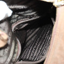 PRADA Chain Shoulder Bag Suede Brown Gold Auth ep12610-28