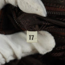 PRADA Chain Shoulder Bag Suede Brown Gold Auth ep12610-12