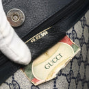 GUCCI GG Supreme Tote Bag PVC Navy Gold 40 02 998 Auth ep12611-12