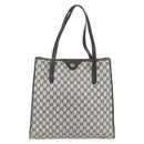GUCCI GG Supreme Tote Bag PVC Navy Gold 40 02 998 Auth ep12611-13