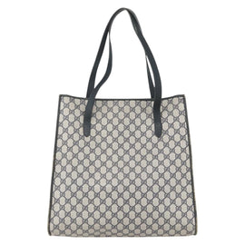 GUCCI GG Supreme Tote Bag PVC Navy Gold 40 02 998 Auth ep12611 - 0