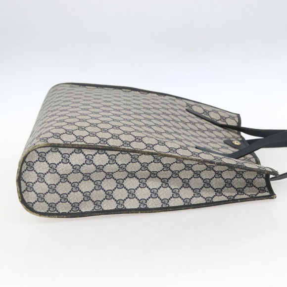 GUCCI GG Supreme Tote Bag PVC Navy Gold 40 02 998 Auth ep12611