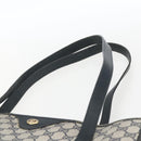 GUCCI GG Supreme Tote Bag PVC Navy Gold 40 02 998 Auth ep12611-8