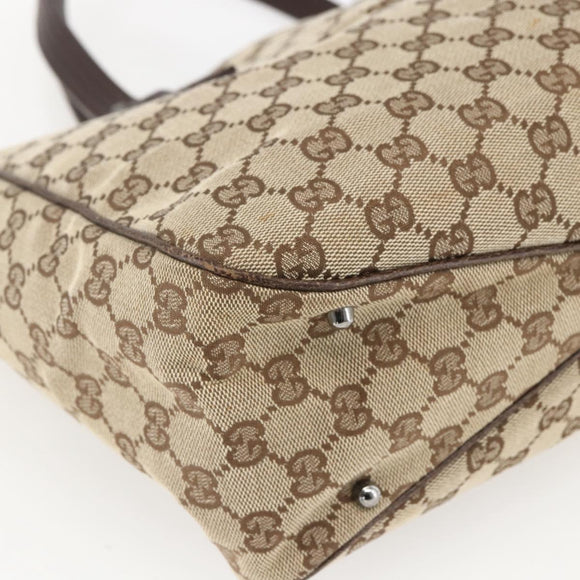 GUCCI GG Canvas Hand Bag Beige Brown 113017 Auth ep12612