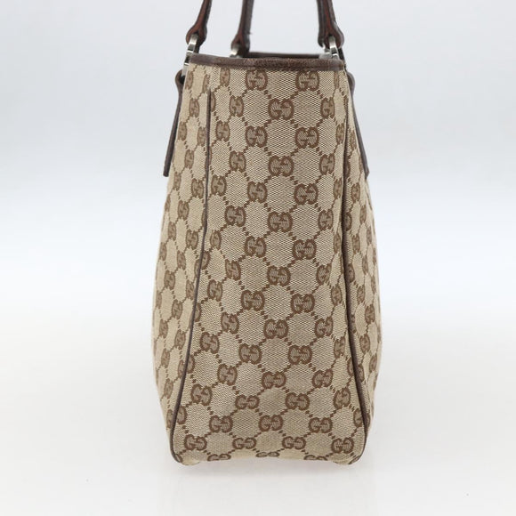 GUCCI GG Canvas Hand Bag Beige Brown 113017 Auth ep12612