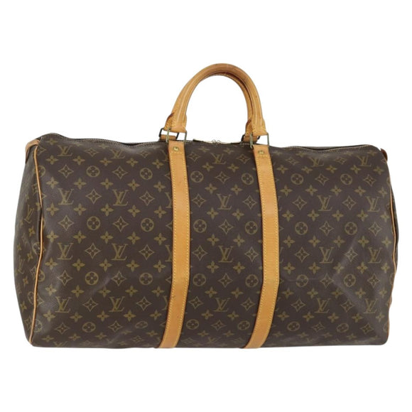 LOUIS VUITTON Monogram Keepall 55 Boston Bag M41424 LV Auth ep12613