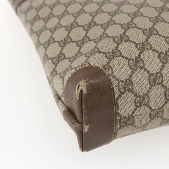 GUCCI GG Supreme Web Sherry Line Bag PVC Beige Gold 002 983 0163 Auth ep12615