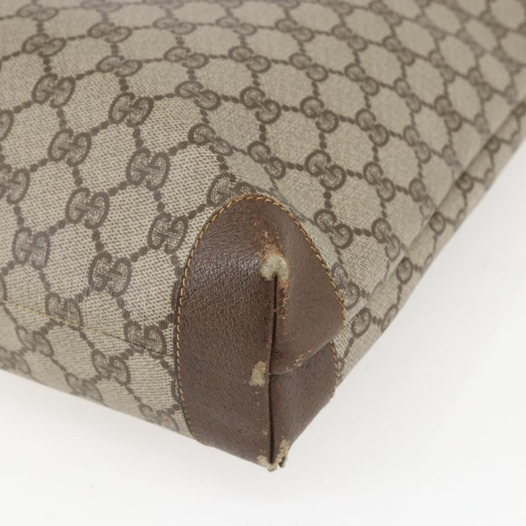 GUCCI GG Supreme Web Sherry Line Bag PVC Beige Gold 002 983 0163 Auth ep12615