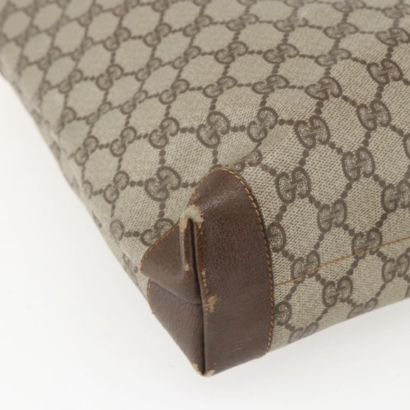 GUCCI GG Supreme Web Sherry Line Bag PVC Beige Gold 002 983 0163 Auth ep12615