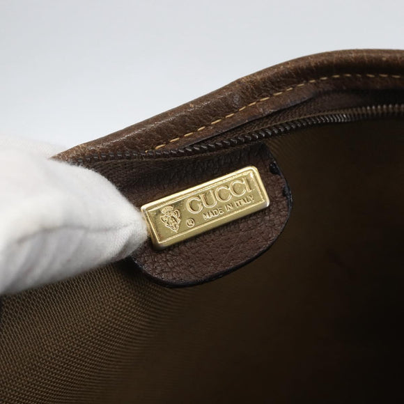 GUCCI GG Supreme Web Sherry Line Bag PVC Beige Gold 002 983 0163 Auth ep12615