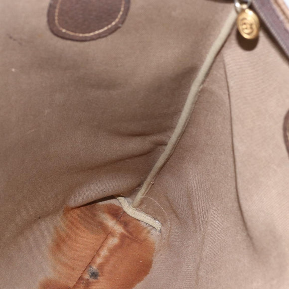 GUCCI GG Supreme Web Sherry Line Bag PVC Beige Gold 002 983 0163 Auth ep12615