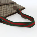 GUCCI GG Supreme Web Sherry Line Bag PVC Beige Gold 002 983 0163 Auth ep12615-7