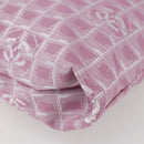 CHANEL New Travel Line Tote Bag Nylon Pink Silver CC Auth ep12616-9