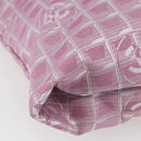 CHANEL New Travel Line Tote Bag Nylon Pink Silver CC Auth ep12616-14