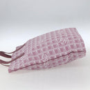 CHANEL New Travel Line Tote Bag Nylon Pink Silver CC Auth ep12616-3