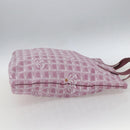 CHANEL New Travel Line Tote Bag Nylon Pink Silver CC Auth ep12616-4