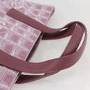 CHANEL New Travel Line Tote Bag Nylon Pink Silver CC Auth ep12616-7