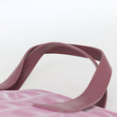 CHANEL New Travel Line Tote Bag Nylon Pink Silver CC Auth ep12616-8