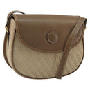 GUCCI Shoulder Bag Nylon Leather Beige Gold 007 754 0074 Auth ep12620-1