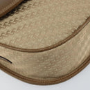 GUCCI Shoulder Bag Nylon Leather Beige Gold 007 754 0074 Auth ep12620-11