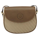 GUCCI Shoulder Bag Nylon Leather Beige Gold 007 754 0074 Auth ep12620-2