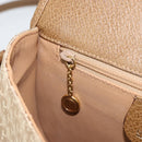 GUCCI Shoulder Bag Nylon Leather Beige Gold 007 754 0074 Auth ep12620-20