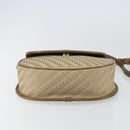 GUCCI Shoulder Bag Nylon Leather Beige Gold 007 754 0074 Auth ep12620-9