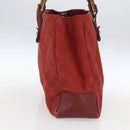 GUCCI GG Canvas Bamboo Hand Bag Red 112526 Auth ep12621-5