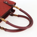 GUCCI GG Canvas Bamboo Hand Bag Red 112526 Auth ep12621-8