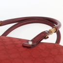 GUCCI GG Canvas Bamboo Hand Bag Red 112526 Auth ep12621-9