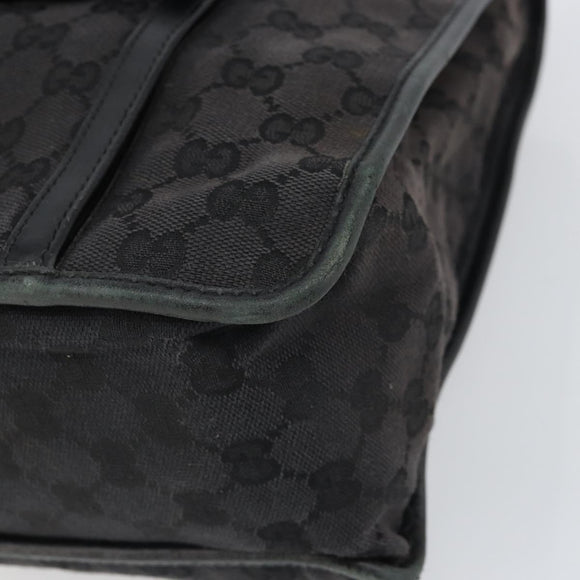 GUCCI GG Canvas Hand Bag Black Silver 000 0854 Auth ep12622