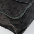GUCCI GG Canvas Hand Bag Black Silver 000 0854 Auth ep12622-11