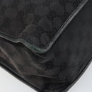 GUCCI GG Canvas Hand Bag Black Silver 000 0854 Auth ep12622-13