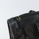 GUCCI GG Canvas Hand Bag Black Silver 000 0854 Auth ep12622-14