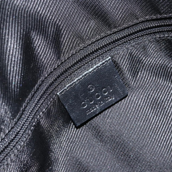 GUCCI GG Canvas Hand Bag Black Silver 000 0854 Auth ep12622